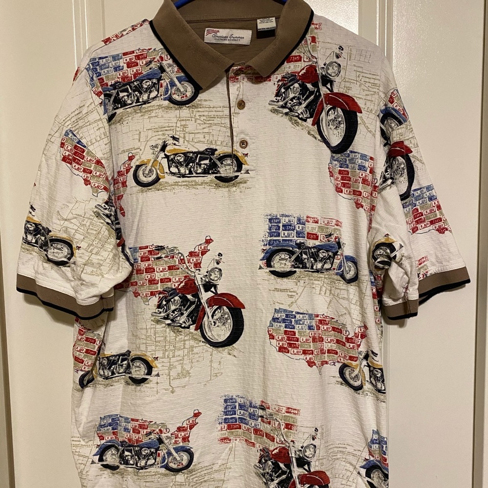 American Summer Men’s Motorcycle Polo Shirt